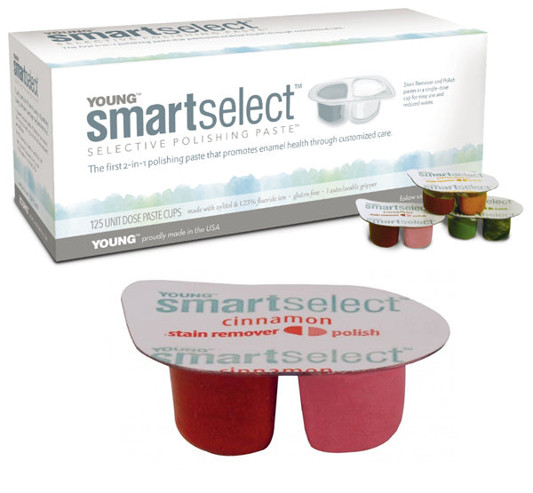 Young Dental 295231 SmartSelect Prophy Polishing Paste Assorted 125/Bx Young Dental 295231 SmartSelect Prophy Polishing Paste Assorted 125/Bx